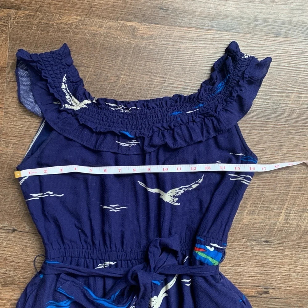 48 of 52 Conversations Anthropologie off shoulder nautical lighthouse dress sz 4 - Picture 5 of 13